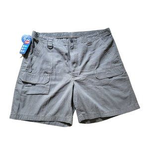 Wrangler above-the-knee Flex Men's Cargo Shorts Relaxed Fit Grey 42